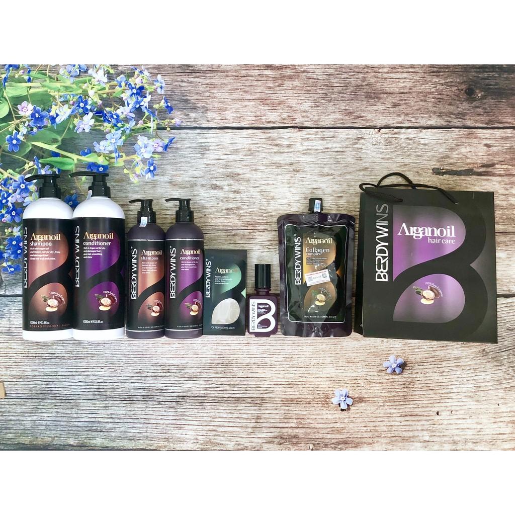 DẦU GỘI XẢ HẤP Ủ TÓC PHỤC HỒI SIÊU MƯỢT BERDYWINS ARGAN OIL COLLAGEN COMPLEX