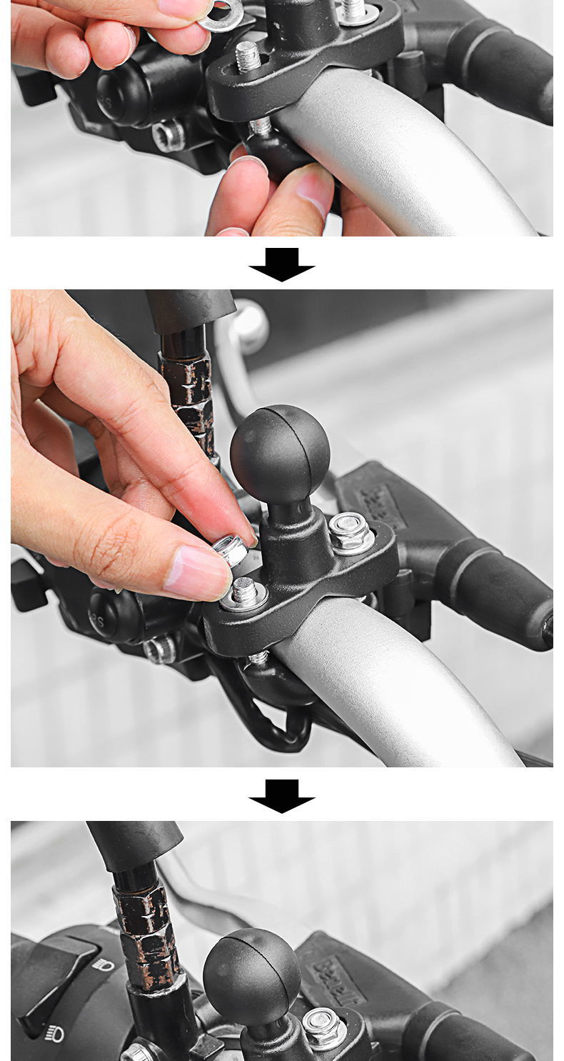 Gopro Kẹp Ghi Đông xe đạp xe máy PKL xoay 360 kim loại + nhựa