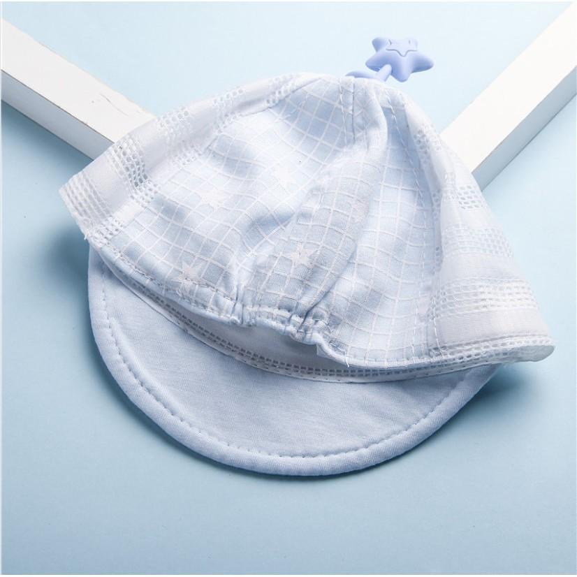 Nón cho trẻ sơ sinh từ 0-4 tháng, chất vải cotton mềm mại, thiết kế họa tiết tai thỏ cực đáng yêu cho bé trai, bé gái