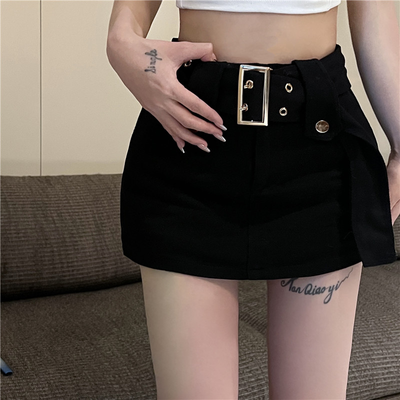 Chân váy nữ, chân váy jeans nữ dây đai màu xanh size S M L SKUCV-20A