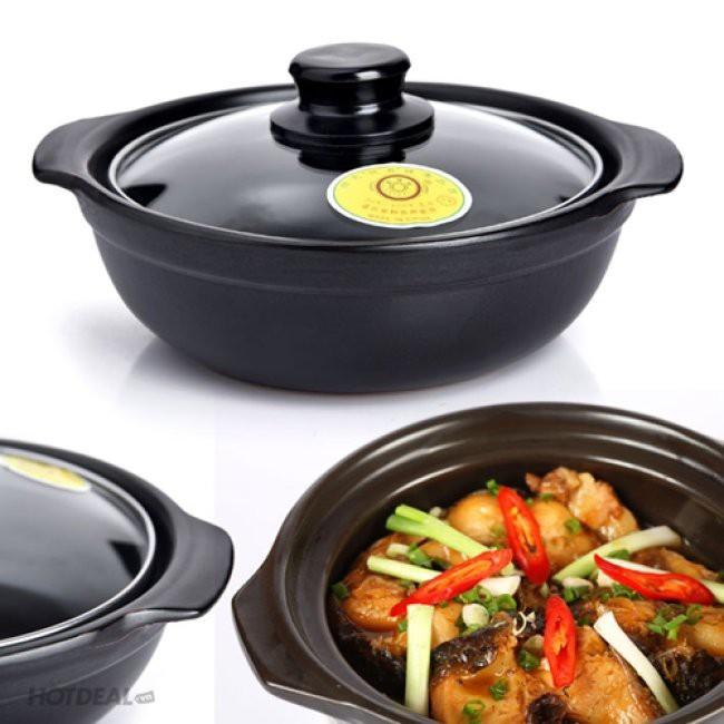Nồi đất tráng men nữa lít chuyên kho quẹt kho cá kho tộ cực ngon, giữ nóng lâu siêu bền cao cấp