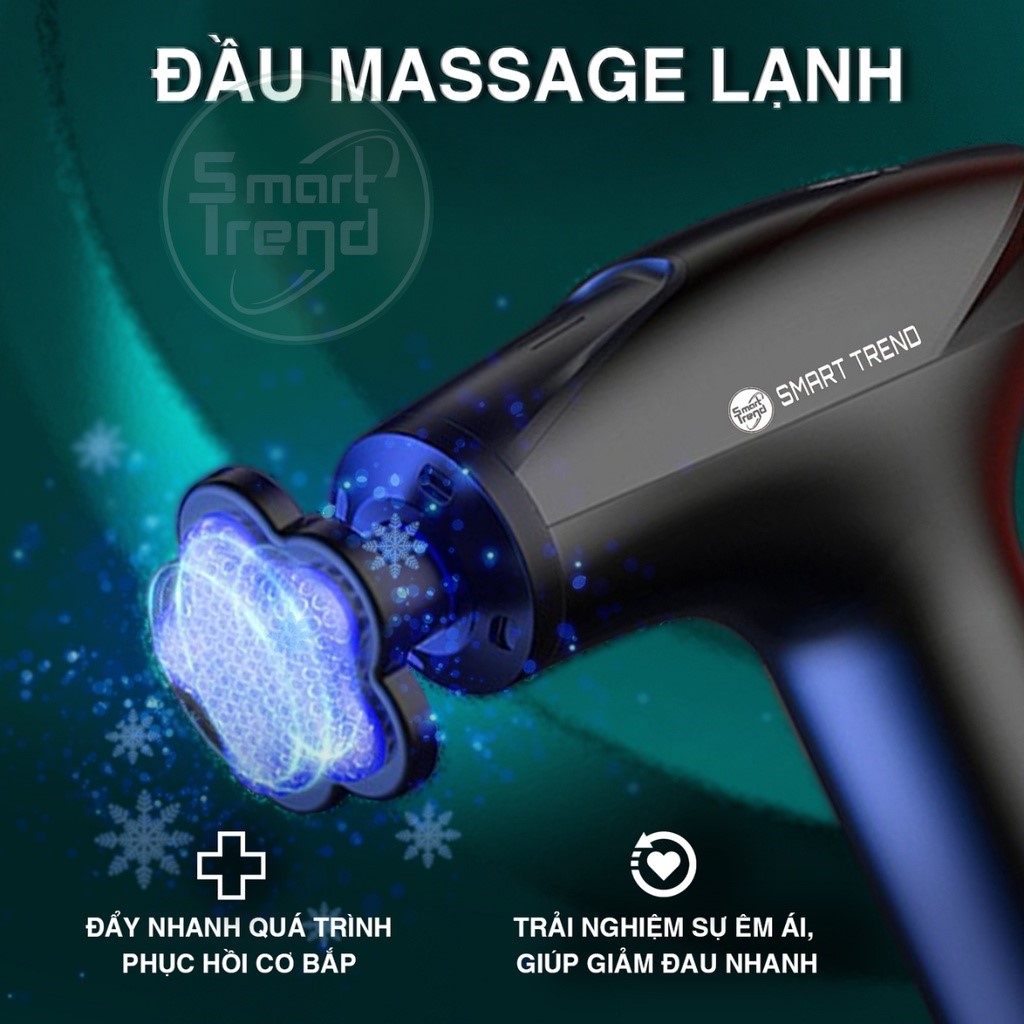 Máy Massage Cầm Tay Cao Cấp Smart Trend MSTT | Máy mát xa cầm tay có đầu massage LẠNH, kiểu dáng Siêu Xe Thể Thao