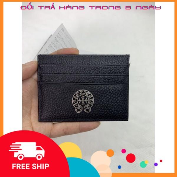 Ví , card holder Chrome heart da bò cao cấp bao check hàng fullbox sang trọng.