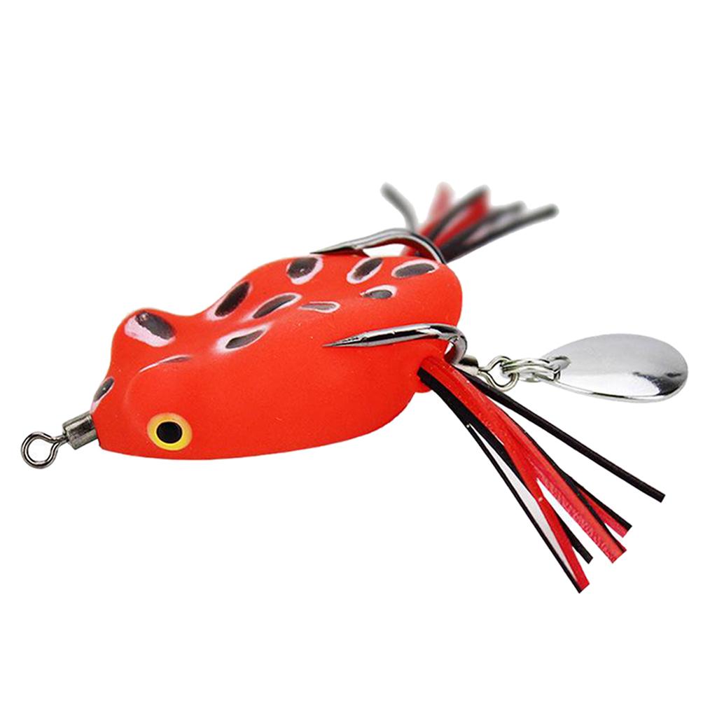 RUBBER FROG LURES WIRE TRACE TREBLE HOOKS PIKE BASS COURSE FISHING