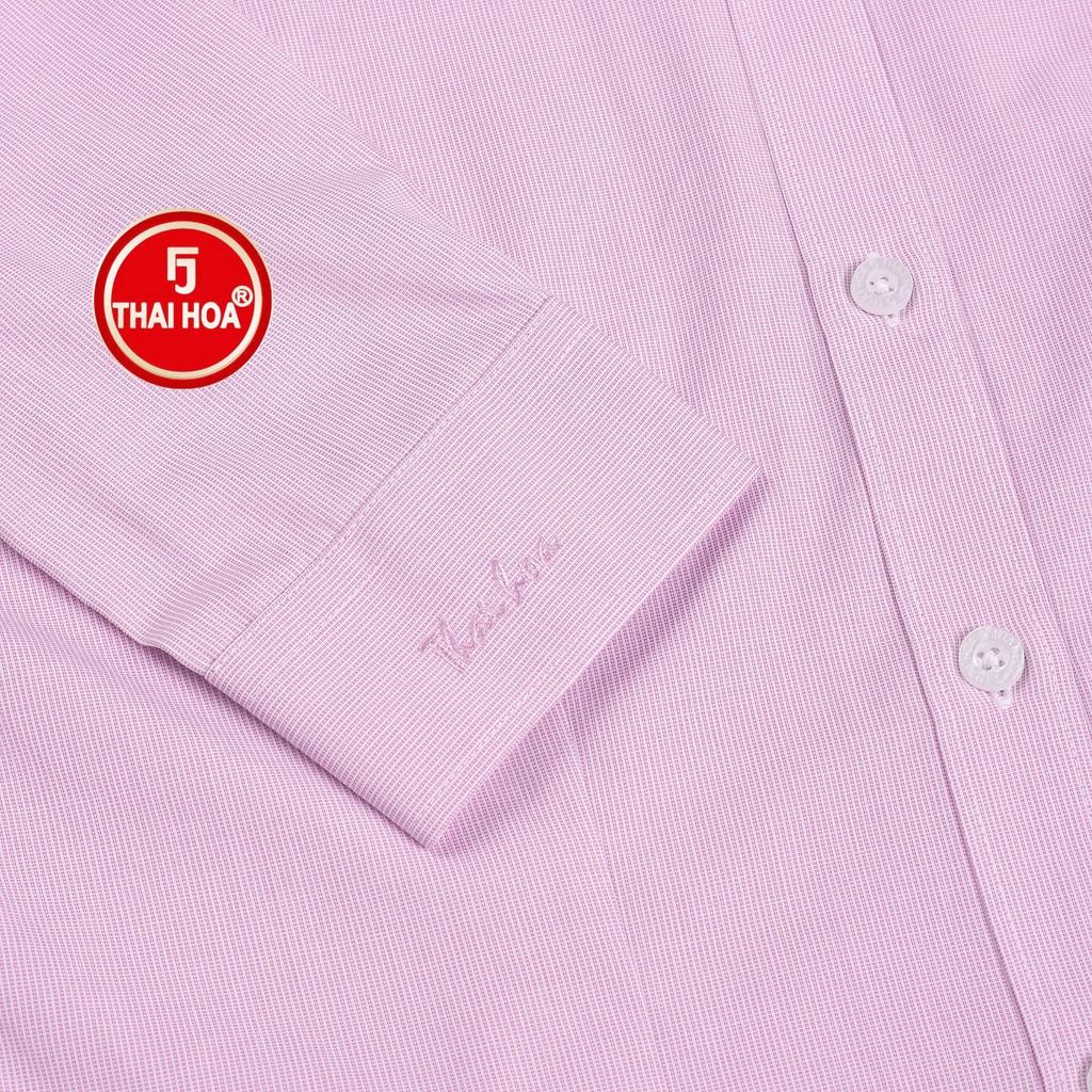 Áo sơ mi nữ Thái Hòa 631-10-01 công sở dài tay vải cotton kẻ tăm caro