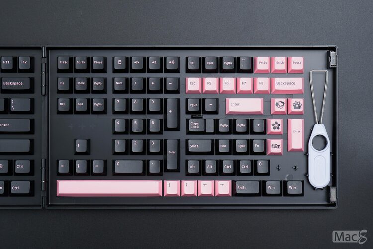 Set Keycap AKKO Black Pink Dancer (PBT Double-Shot/Cherry profile/229 nút) - Hàng Chính Hãng