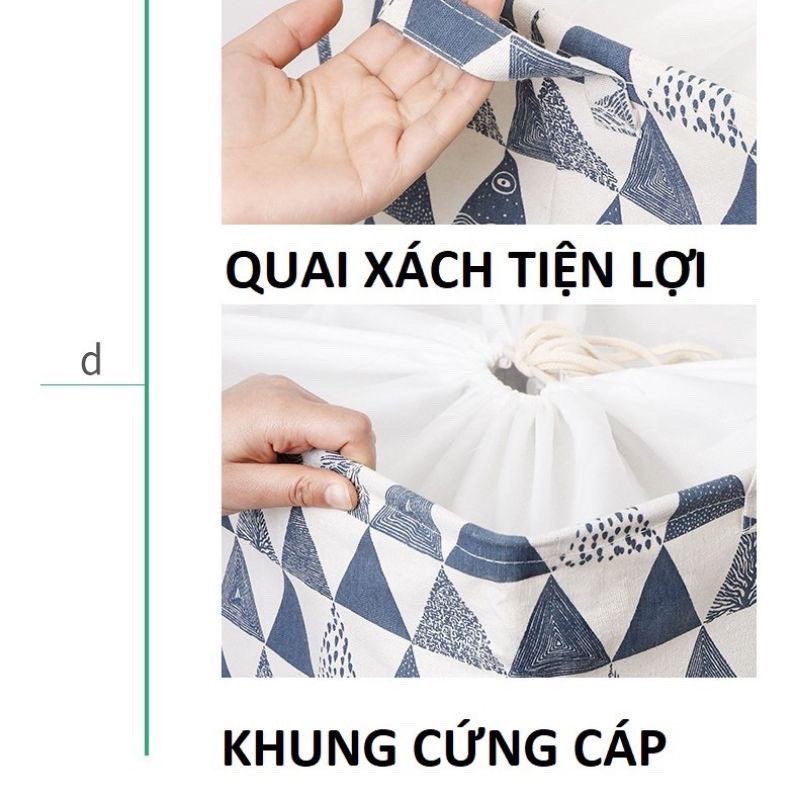 Túi Đựng Quần Áo, Giỏ Đựng Quần Áo, Sọt Vải Đựng Đồ Size Lớn