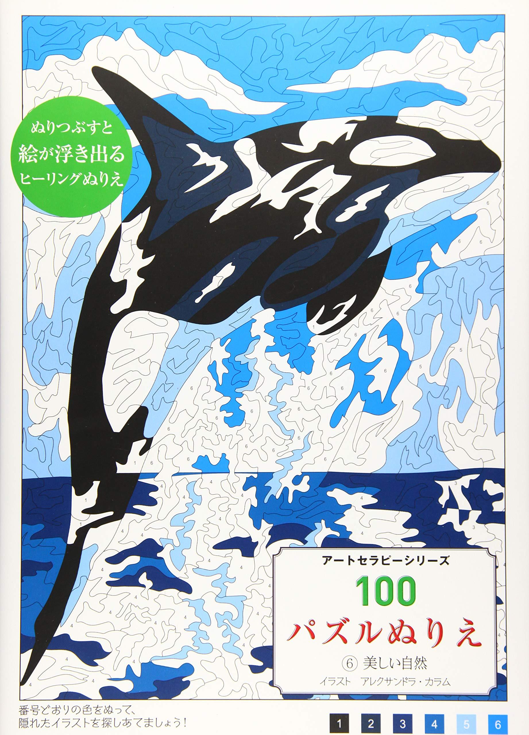Hình ảnh 100 Puzzle Coloring 6 Beautiful Nature (Japanese Edition)