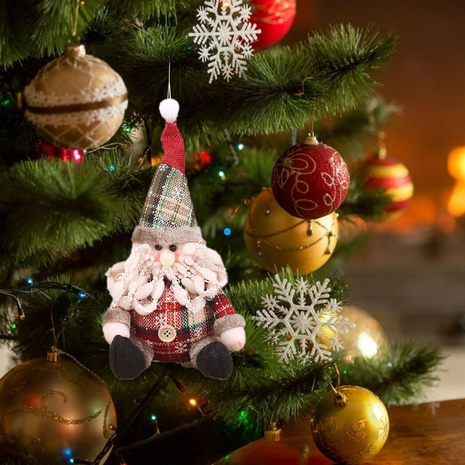 Christmas Plush Toy Ornaments Super Cute for Fireplace Christmas Tree Decor