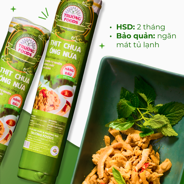 Combo 3 Thịt Chua Ống Nứa Truyền Thống Trường Foods 180g/Ống