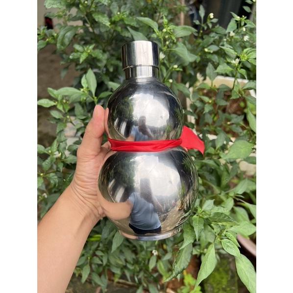 Bình tông hồ lô 1Lít Inox 304 hàng cao cấp