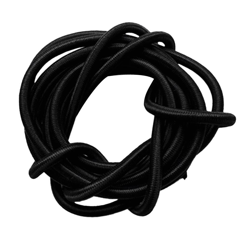 2X 5mmx2m Black Elastic Bungee Shock Cord Rope for Camping Tent Canopy Awning