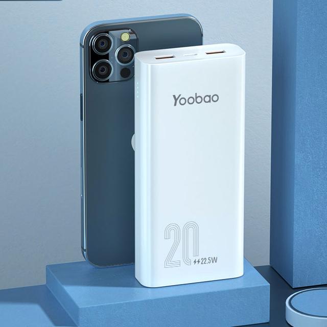 Pin sạc dự phòng 20000mAh C20Q Yoobao PD 20- 22,5W- Dùng cho IP 11,12, Huawei,... -Thiết kế hiện đại HÀNG NHẬP KHẨU