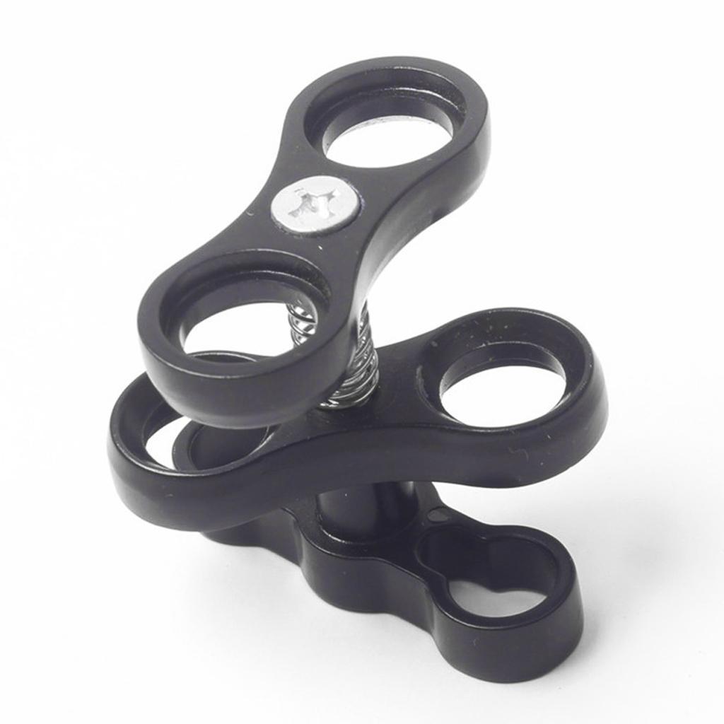 2Pcs Underwater Diving Flashlight Ball Join Connector Clamp Mount Arm Cradle