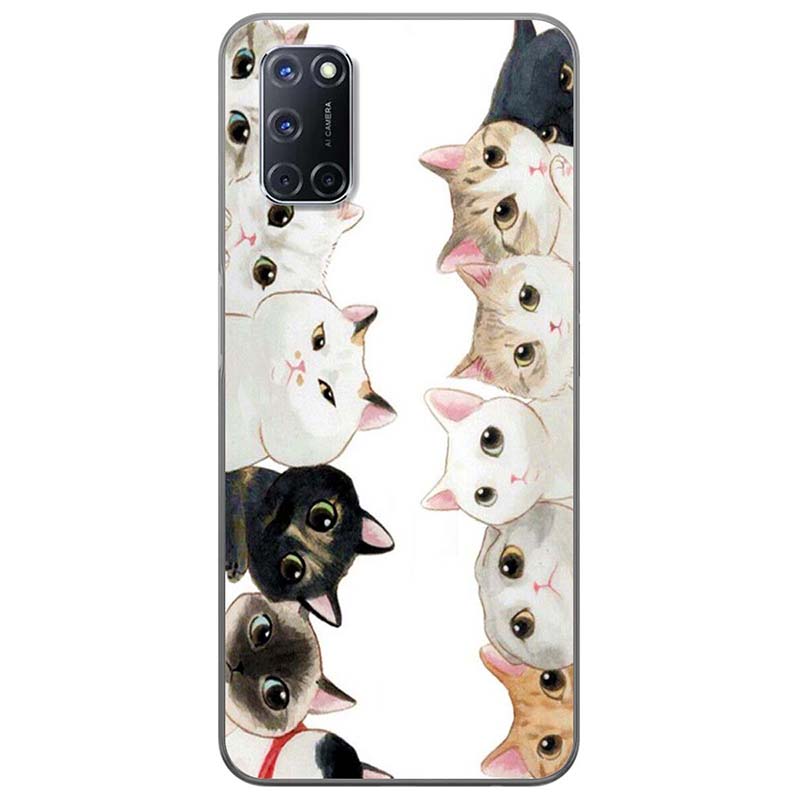 Ốp lưng dành cho Oppo A52  mẫu Các con mèo