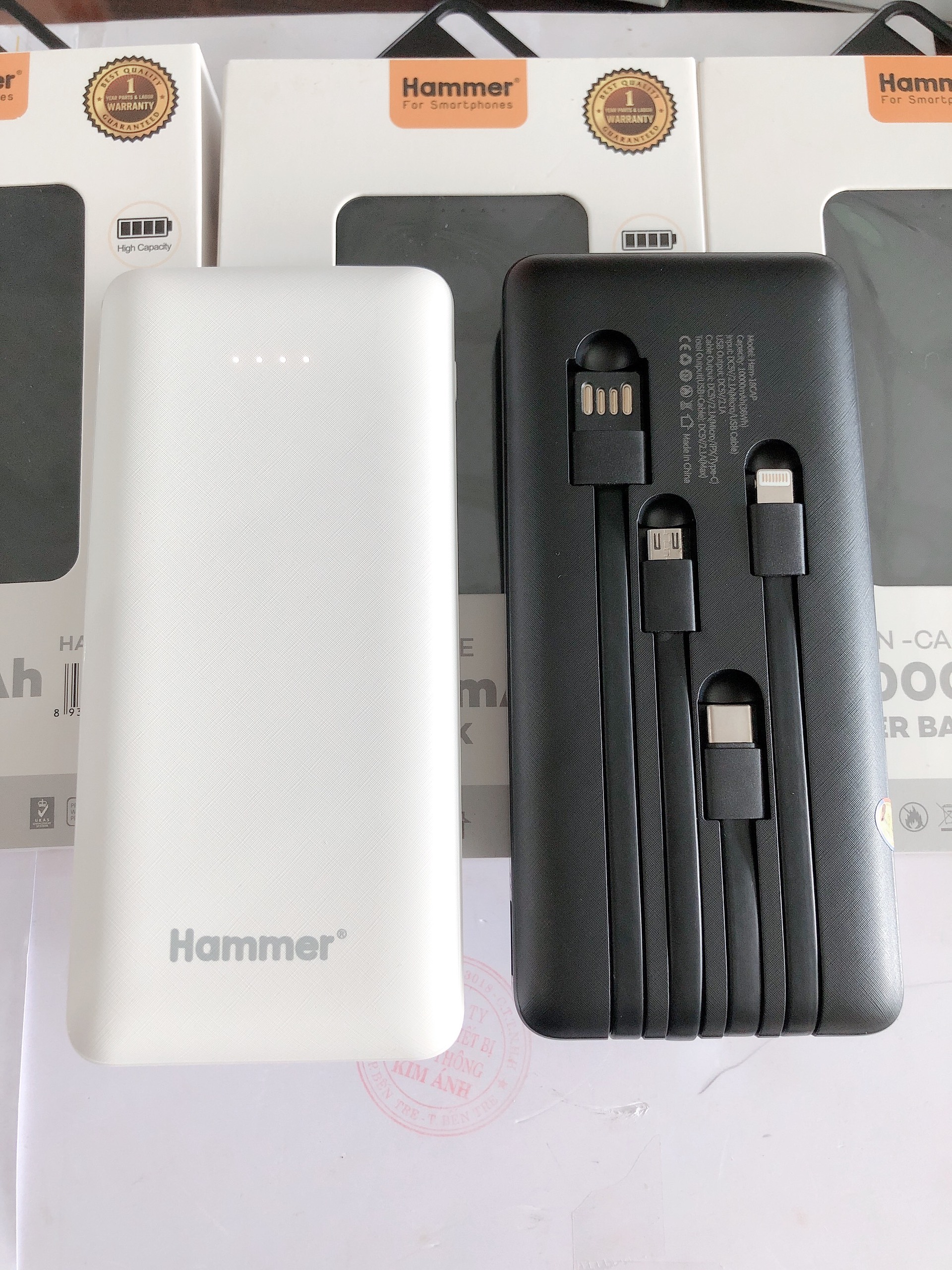 Sạc dự phòng Ham H18 kèm cáp sạc, dung lượng 10000 mah , hàng chính hãng