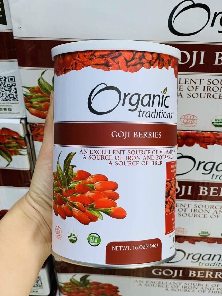 Kỷ Tử Đỏ Hữu Cơ Sấy Khô 454gr - Date Mới