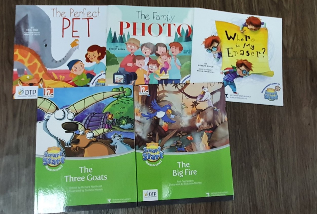 Combo 5 truyện đọc ISS Readers 2: The Family Photo, The Perfect Pet, Where Is My Eraser?, The Big Fire, The Three Goats