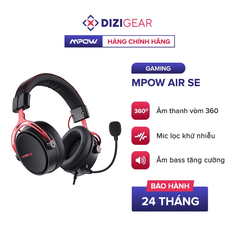 Tai Nghe Gaming Headphone MPOW Air SE BH439A Âm Thanh Vòm 360, Bass Tăng Cường, Mic Khử Nhiễu - Hàng Chính Hãng