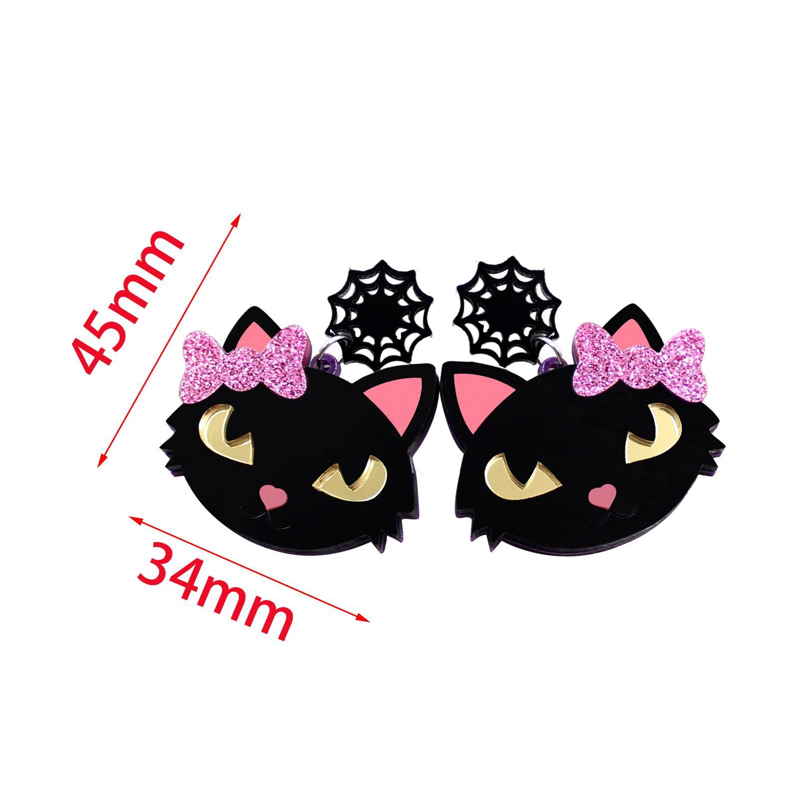 2Pcs Halloween Earrings Charms Decor Fashion Halloween Costume Accessories Cute Halloween Jewelry Stud Earrings for Party Festival Halloween