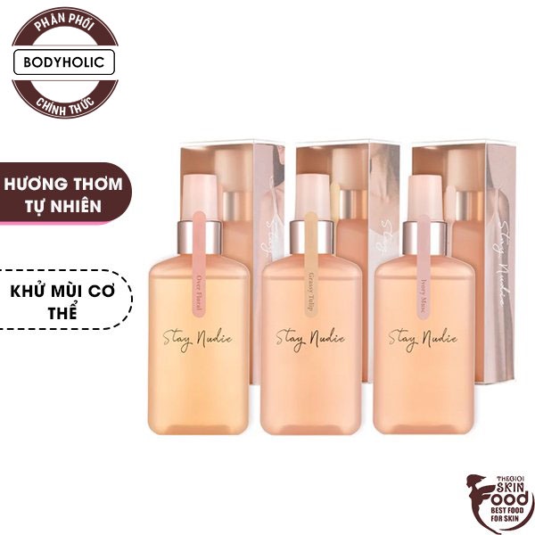 Xịt Thơm Toàn Thân Bodyholic Stay Nudie Hair &amp; Body Mist 100ml