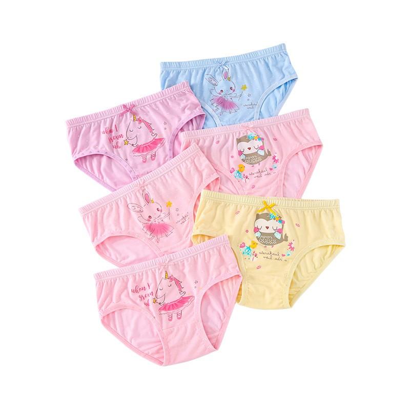 Quần lót tam giác bé gái cotton cao cấp mềm mại thoáng khí - Quần chíp trẻ em bảo vệ vùng kín size 8 - 30 kg