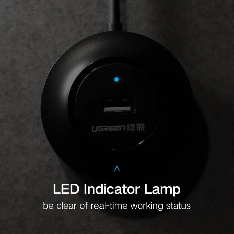 Ugreen UG20278CR106TK 1M màu Đen Bộ chia HUB USB 2.0 sang 4 USB 2.0 hỗ trợ OTG - HÀNG CHÍNH HÃNG