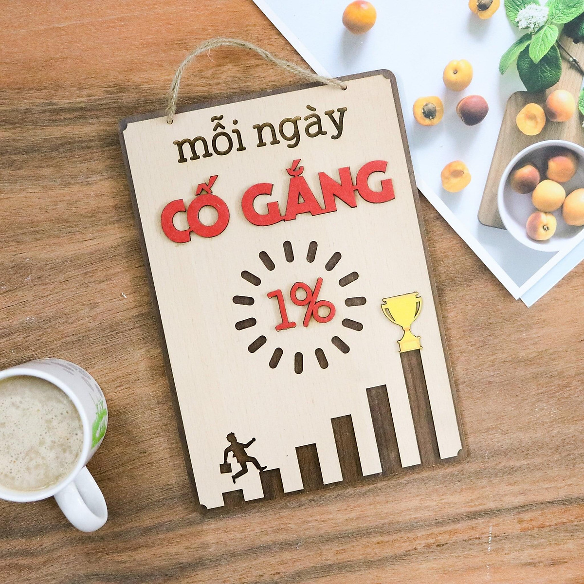 15 MẫuTranh gỗ tạo động lực cao cấp trang trí văn phòng 20x27cm