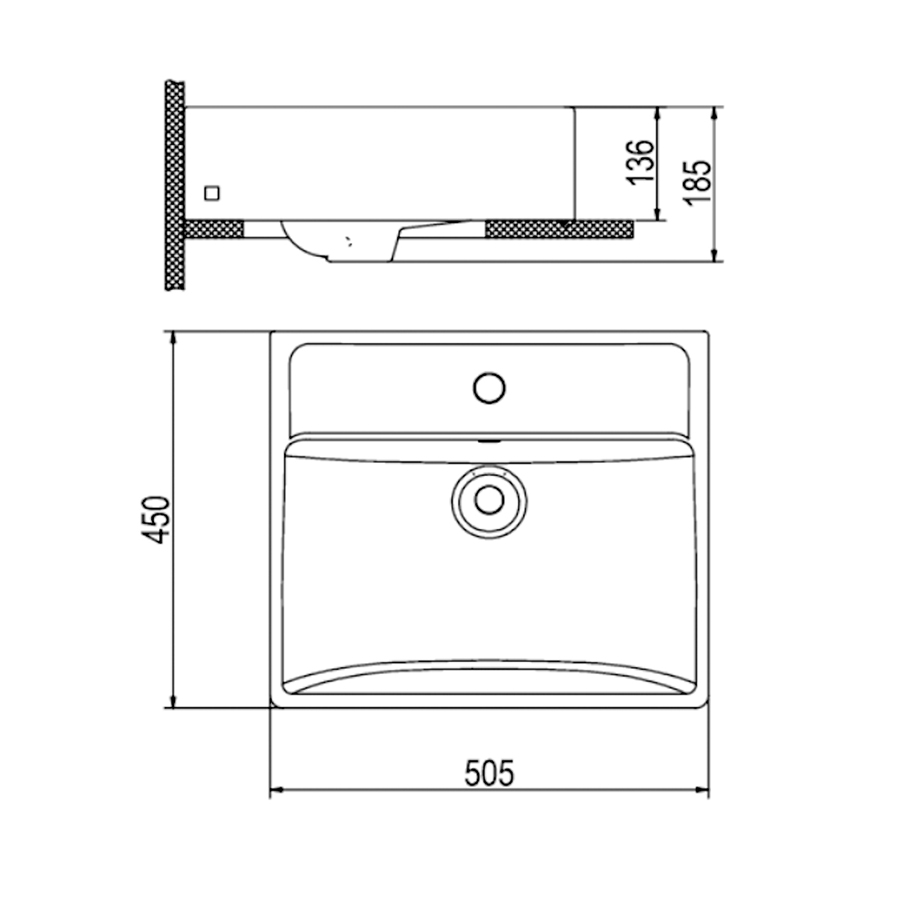 Lavabo đặt bàn Viglacera P.22.320 sứ Ceramic tráng sáng, lớp men Nano Titan kháng khuẩn vượt trội, lòng chậu sâu, kiểu dáng dương bàn hiện đại - Hoa Sen Home - Hàng chính hãng