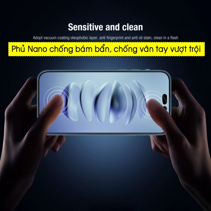 Dán kính cường lực màn hình cho iPhone 15, 15 Plus, 15 Pro, 15 Pro Max hiệu Nillkin CP+ Pro - Vát cạnh 2.5D, phủ nano hạn chế vân tay - Hàng nhập khẩu