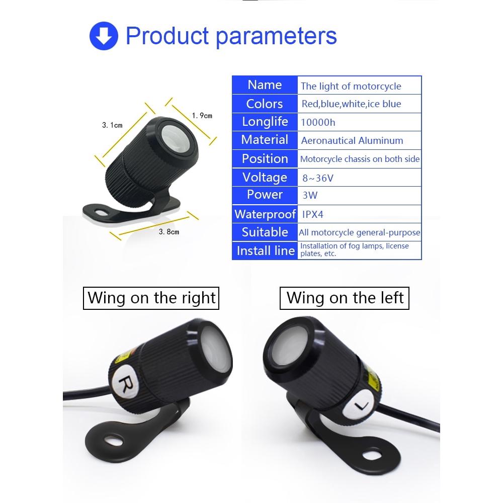 Đèn LED hình chim trang trí nội thất cho xe mô tô