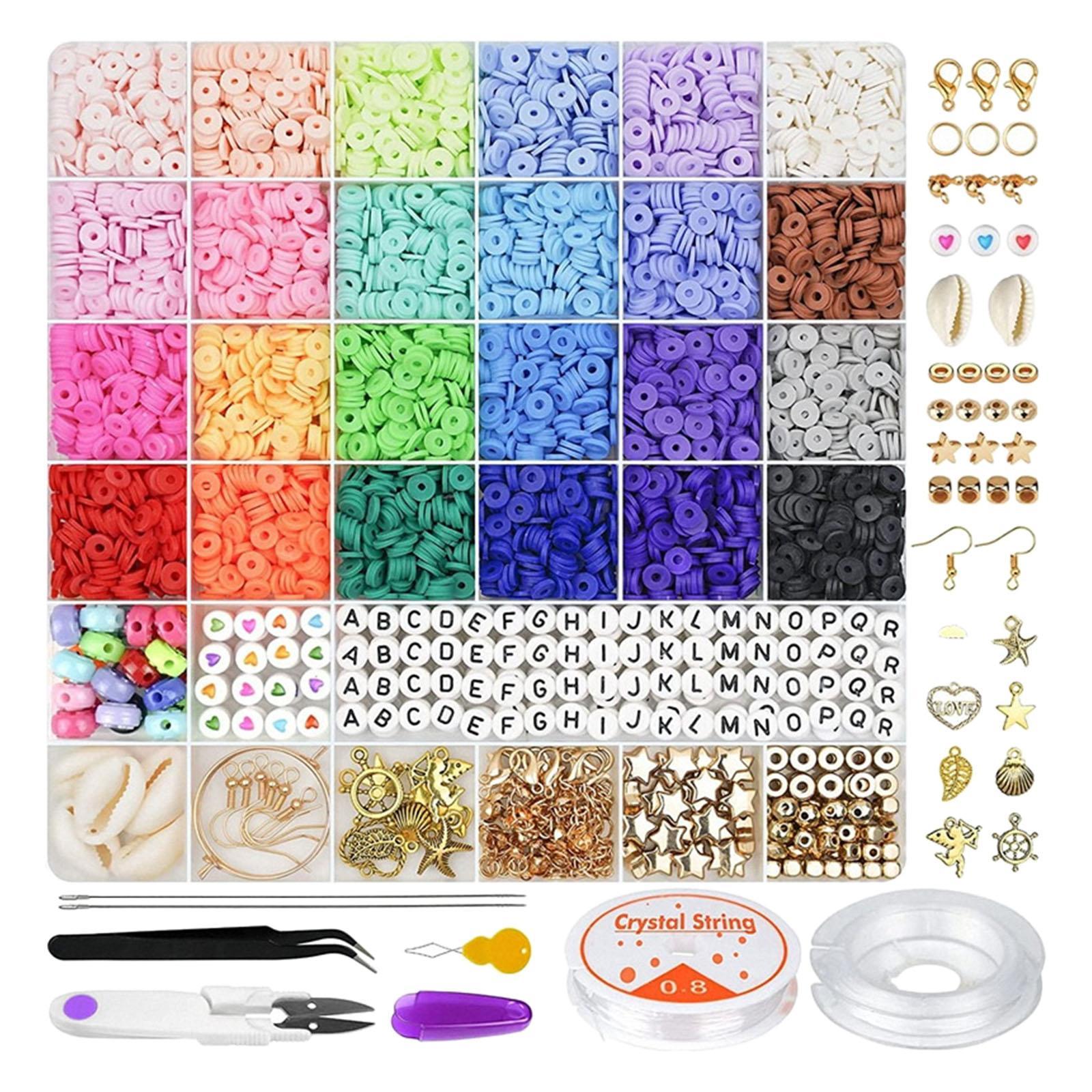 Polymer Clay beads  Disc Beads Letter Beads Spacer Beads for Craft Findings Earring Bracelets Necklace