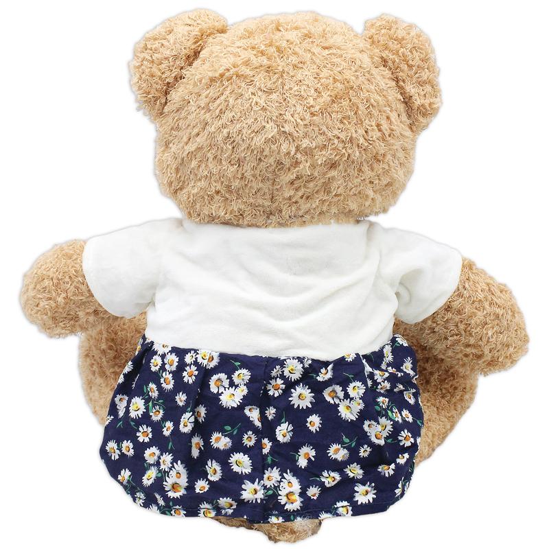 Thú Bông Gấu Teddy 50 cm - ZooZoo 50380 - Mặc Váy Hoa Cúc Xanh