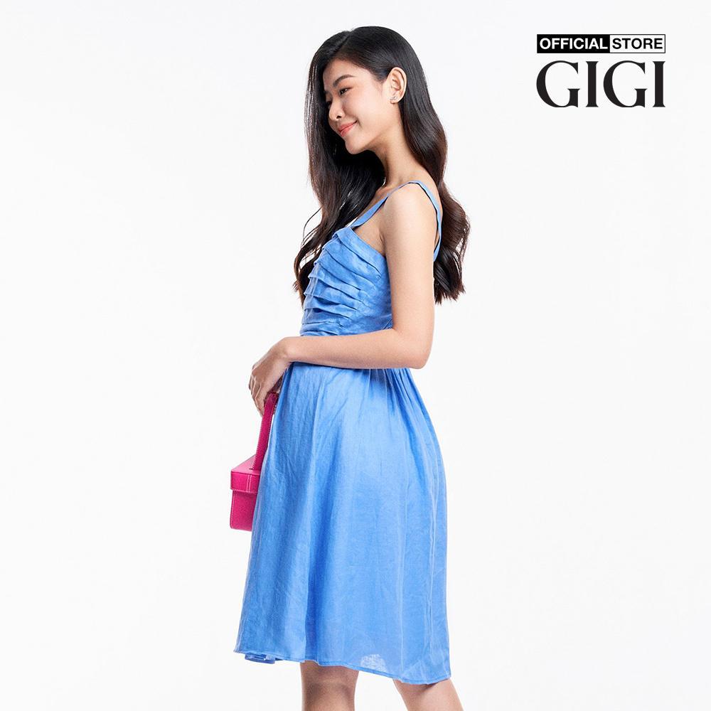 GIGI - Đầm hai dây mini xếp nếp thời trang G2101D233200