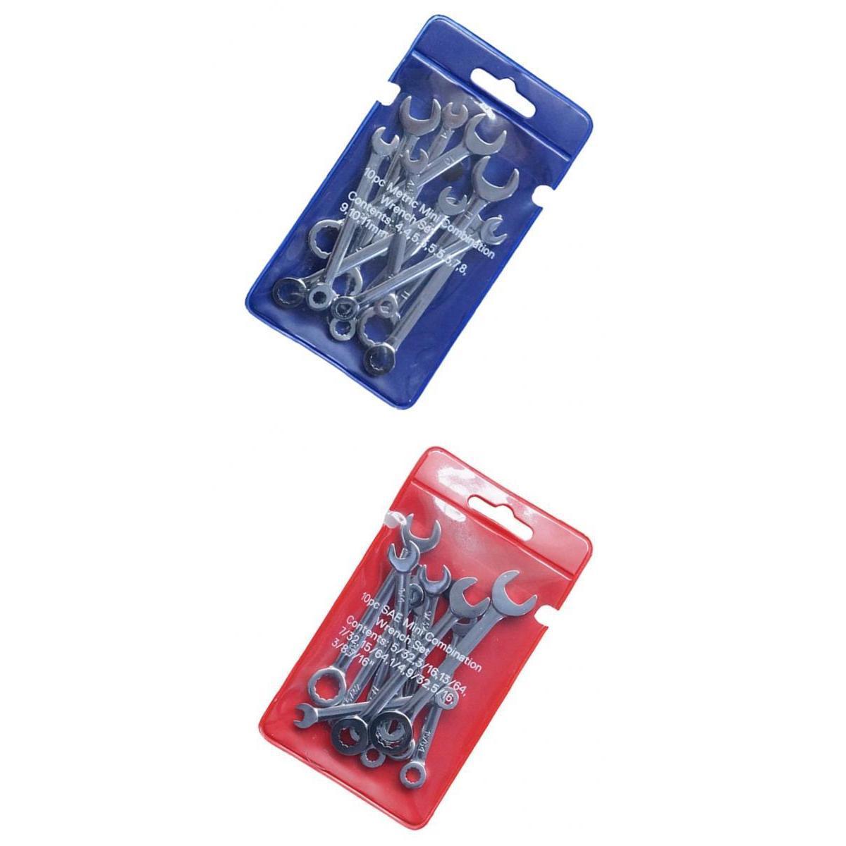 20 Pieces Mini Polished Ratchet Combination Spanner Wrench Set Flexible Head