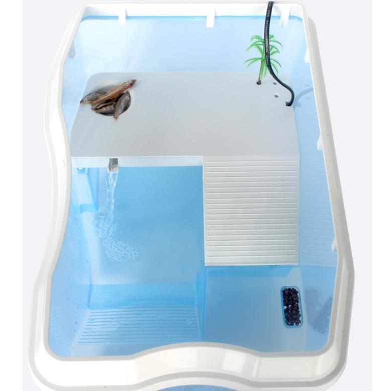Máng leo cho rùa(có máy lọc nước) - Khung phụ kiện trang trí bể nuôi rùa bò sát bằng nhựa petstore