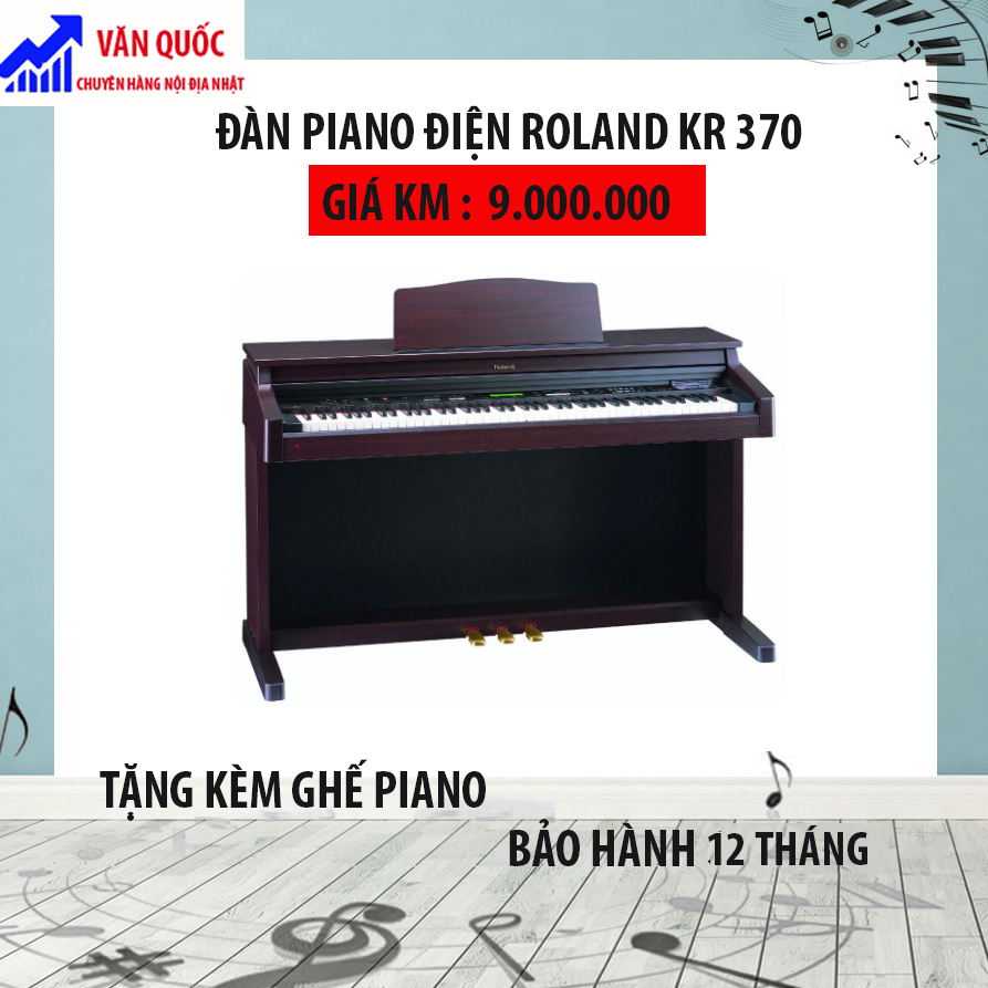 ĐÀN PIANO ĐIỆN ROLAND KR 370 TẶNG KÈM GHẾ PIANO