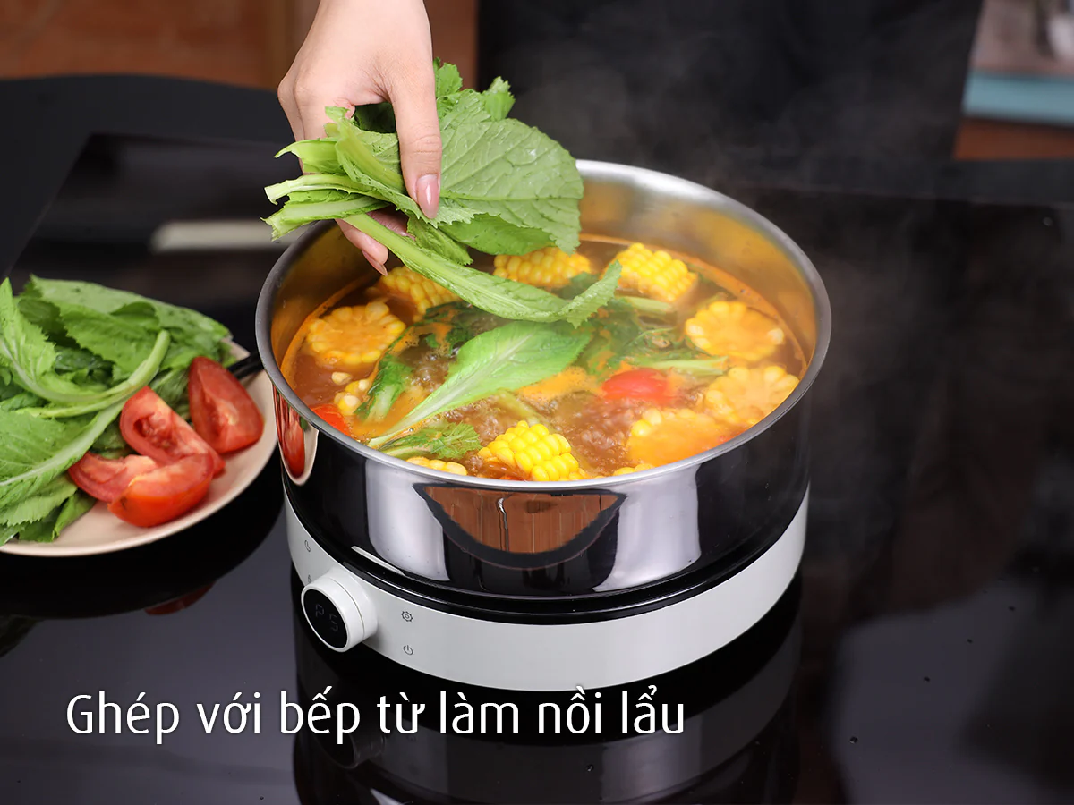 Bộ Nồi Chảo Inox Cán Rời 9 Món Không chống dính – Giải pháp nấu ăn đa năng cho gia đình.