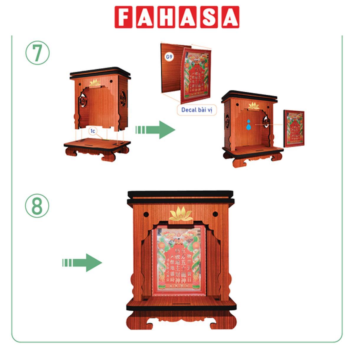 Mô Hình DIY - Bàn Thờ Thần Tài Ông Địa - Kim Tài Phúc Địa - Manihum BTN-02