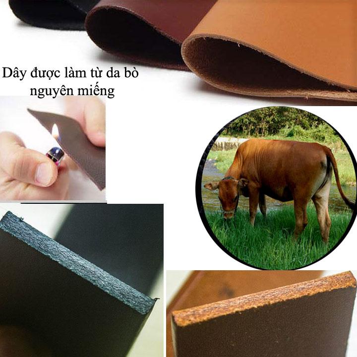 Thắt Lưng Dây Nịt Nam Da Bò Thật 100 % Khóa Tự Động Cao Cấp , QN-Đ582