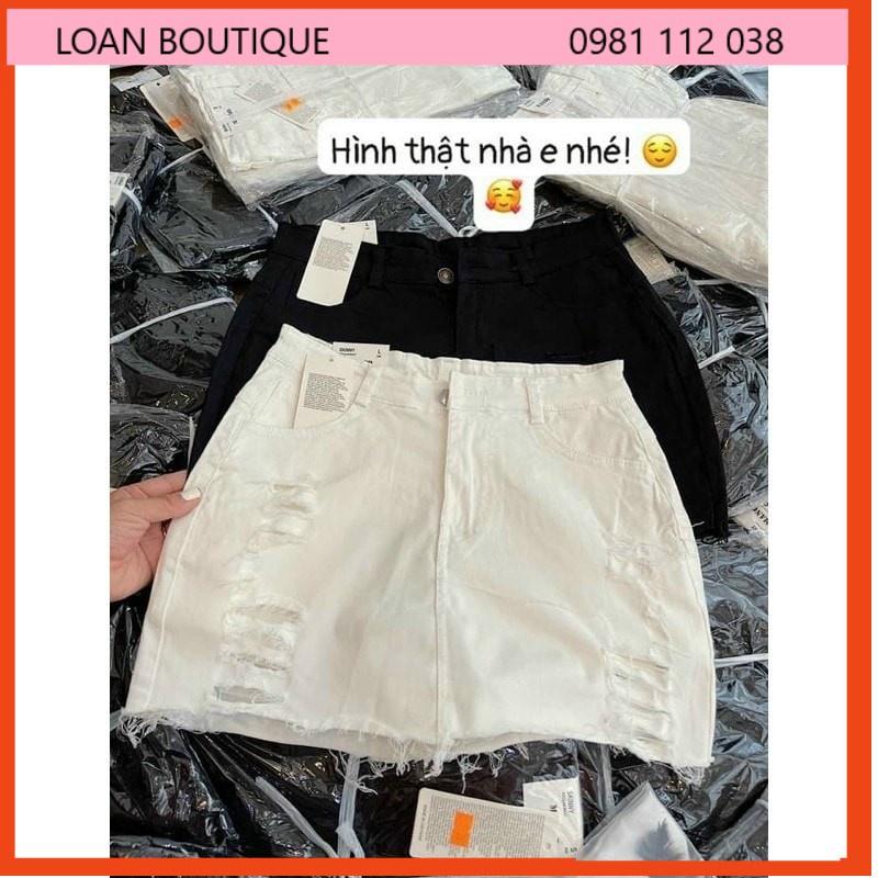 CHÂN VÁY JEAN RÁCH LAI NGẮN CHẤT ĐẸP CO GIÃN TÔN CHÂN DÀI DÁNG CAO RÁO-SAM STORE