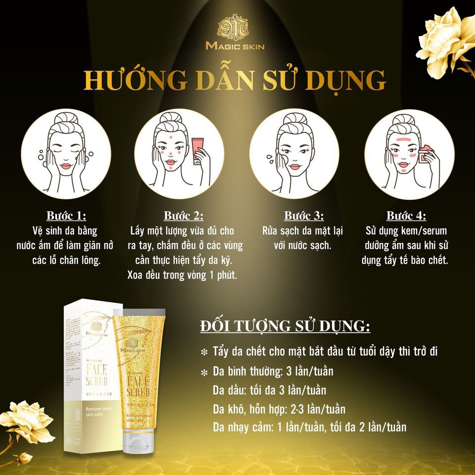 Tẩy Da Chết Dịu Nhẹ Magic Skin Refreshing Face Scrub - Phù hợp với mọi loại da, an toàn và hiệu quả