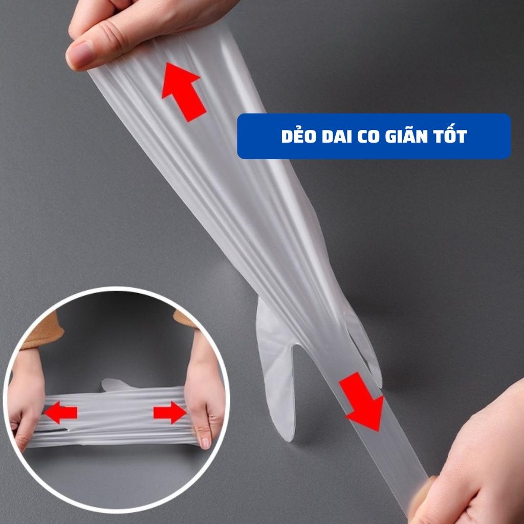 Hộp 100 Găng Tay Size Lớn Chất Liệu TPE Dẻo Và Dai an toàn thực phẩm bảo vệ mỗi trường-K45