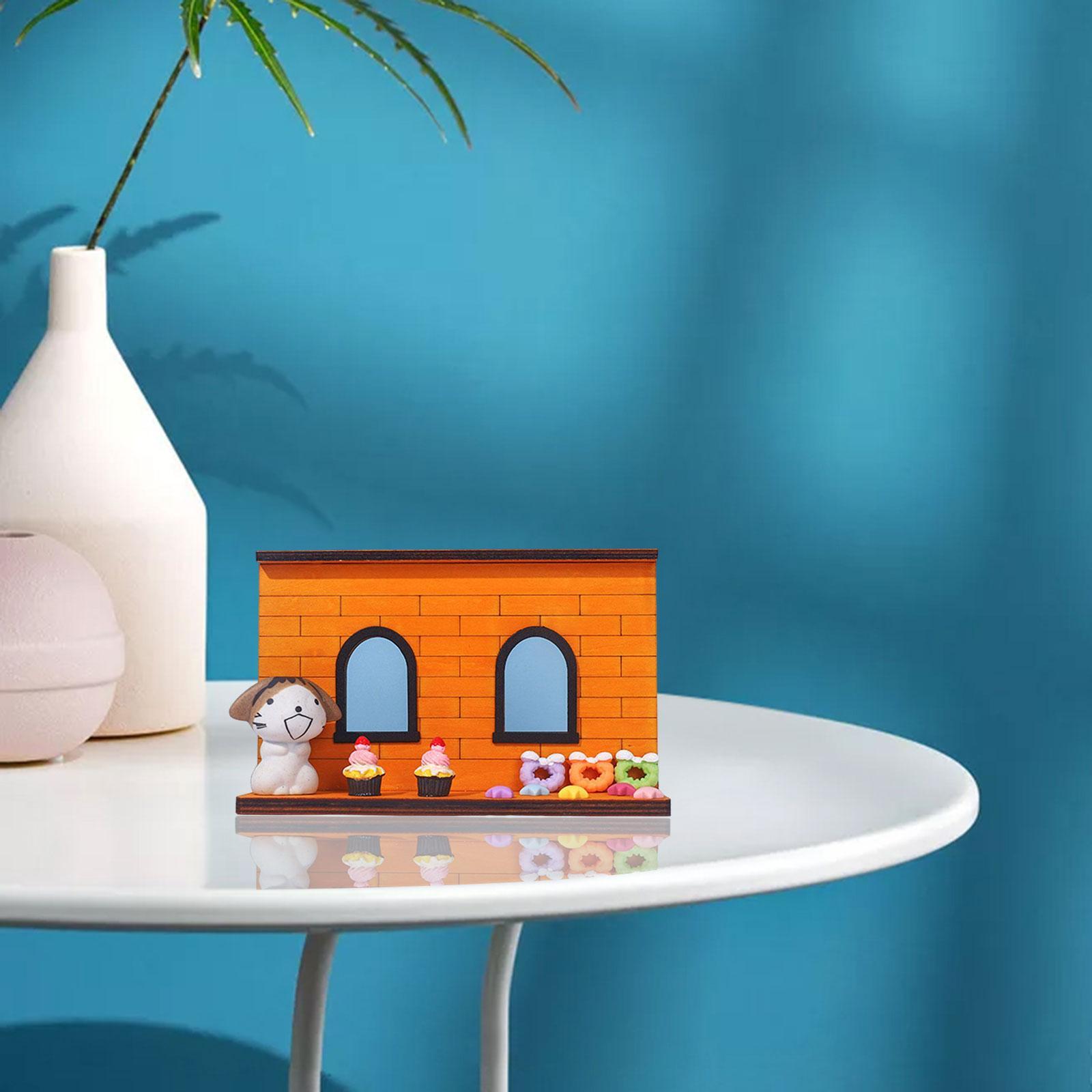 Miniature Dollhouse Background Board Supplies Double Wall Board Dollhouse Decoration Life Scene Home for Girls Kids Birthday Gifts