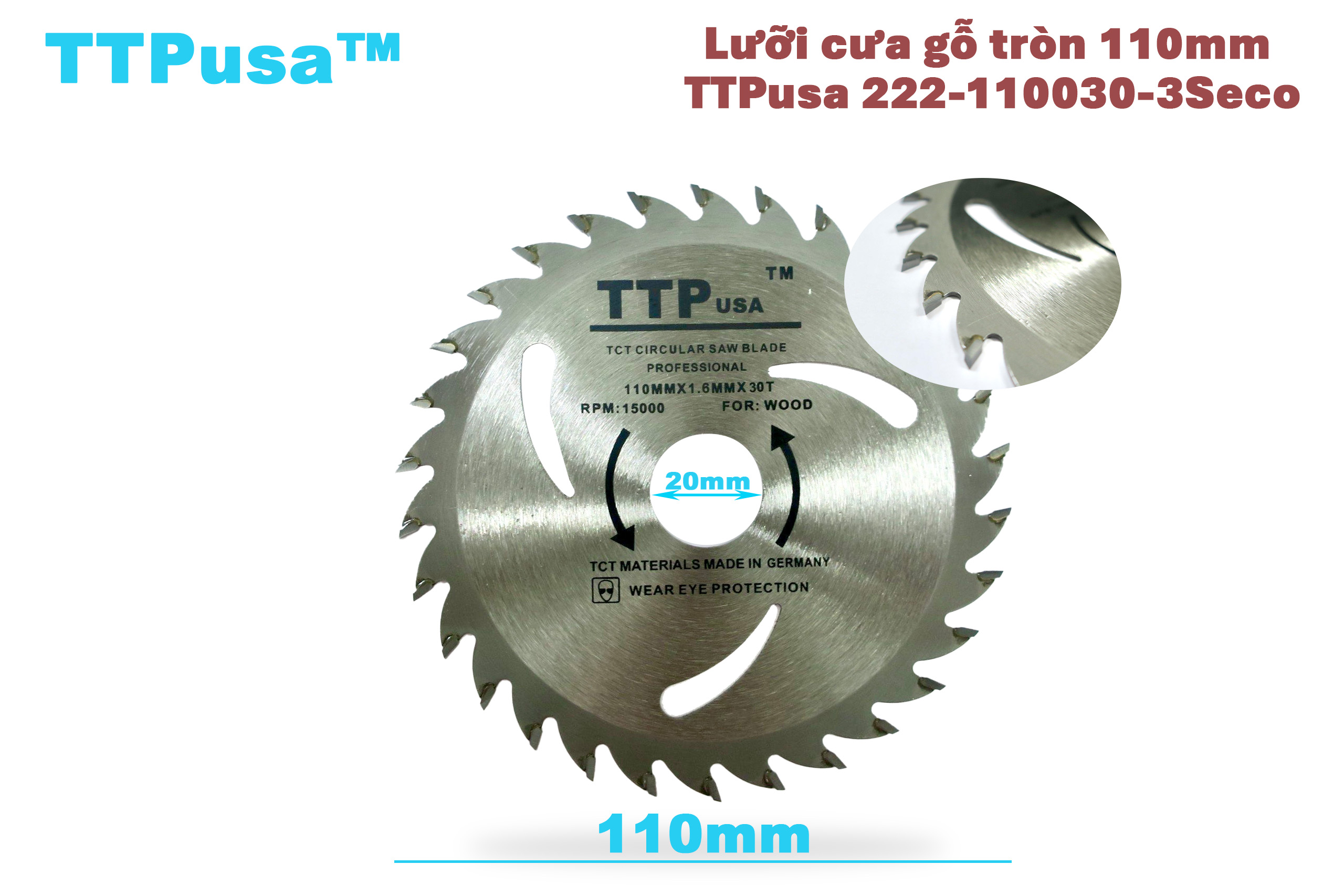 Lưỡi cưa gỗ tròn TTPusa