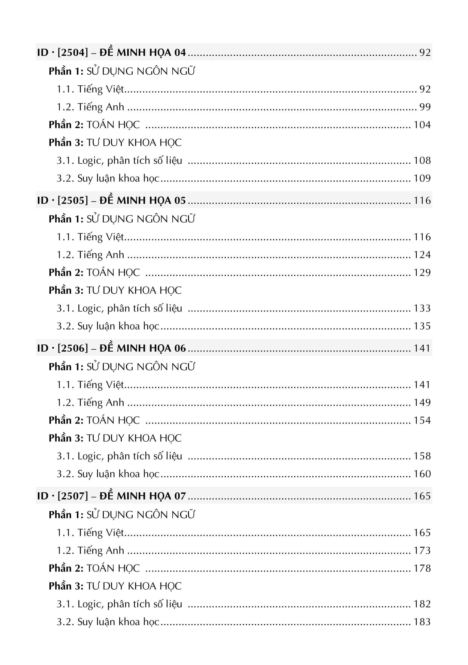 Sách - V-ACT - 25 Đề Luyện Thi Đánh Giá Năng Lực Theo Cấu Trúc Đề Của Đại Học Quốc Gia TP. Hồ Chí Minh - ảnh 5