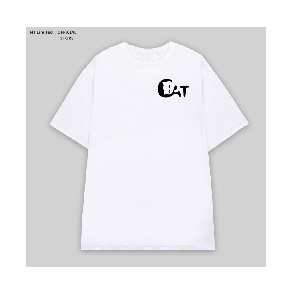 Áo thun thiết kế Unisex họa tiết cat basic local brand, Cotton Cao Cấp 100%