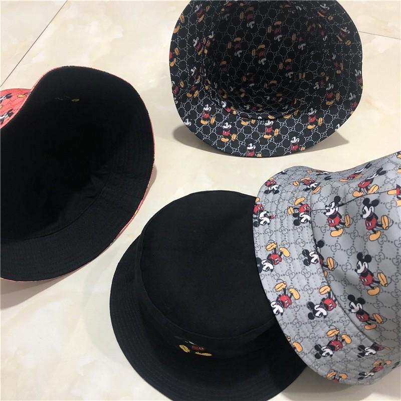 Mũ bucket hoạt hình mickey nón in hình mickey dễ thương - Khăn turban