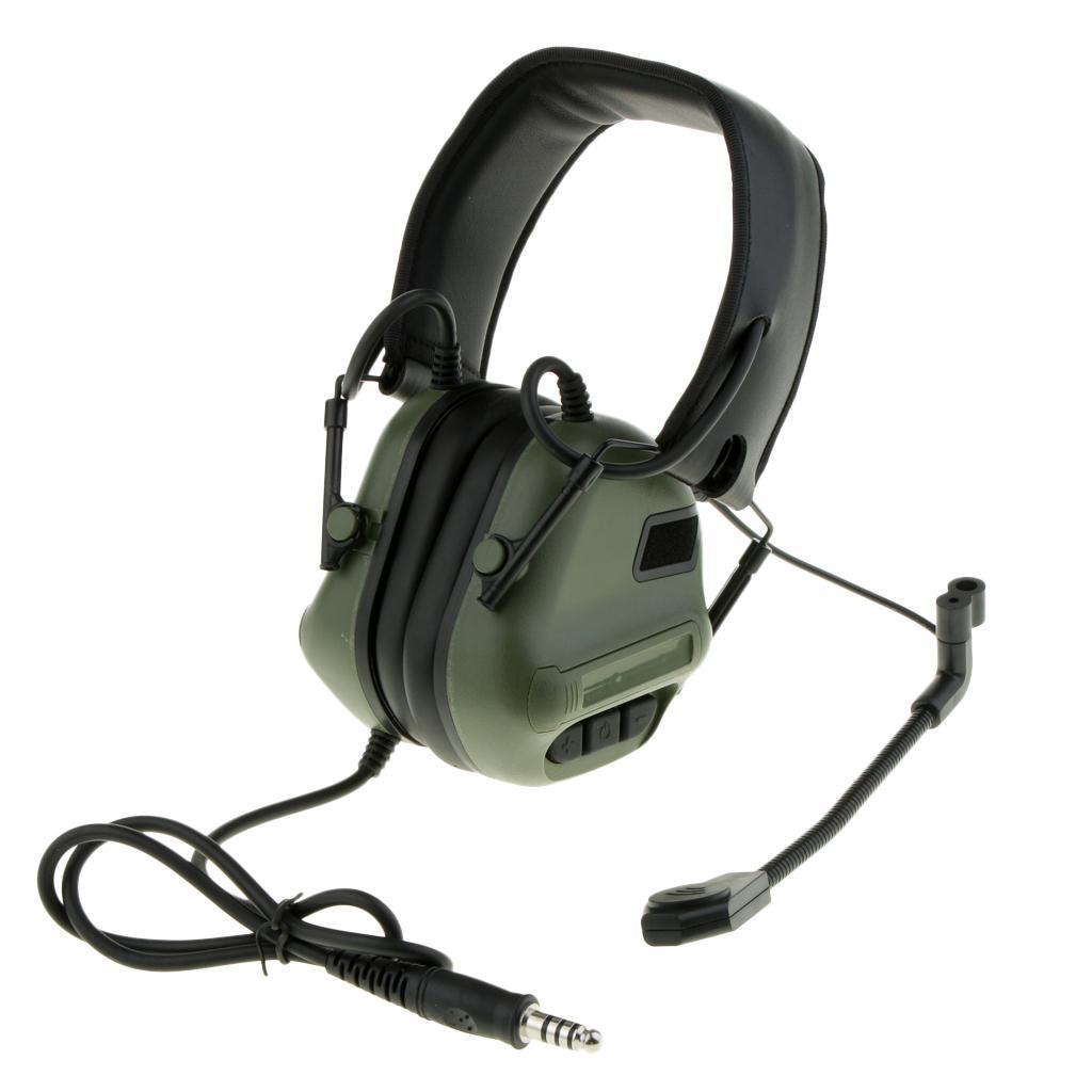 Headset Hunting Communication Headphone No Noise Reduction Green