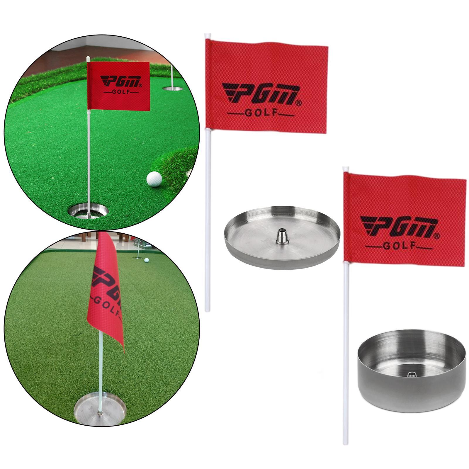 Golf Green Hole Cup Cờ Cờ Cờ Cờ Thực hành Nhấn Công cụ đào tạo Color: 4cm